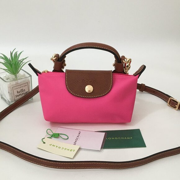 Handbags - Longchamp Le Pliage Mini Pink Handbag